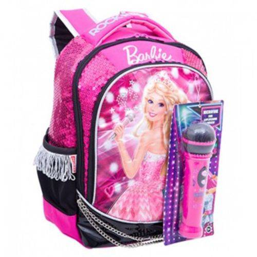 Tudo sobre 'Mochila de Costas Barbie Rock'n Royals Grande Rosa- Sestini'