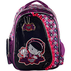 Mochila de Costas Rocker Girl Roxo e Rosa - Santino