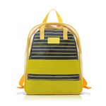 Mochila 2 em 1 Listrada Amarelo PVC + Microfibra Jacki Design