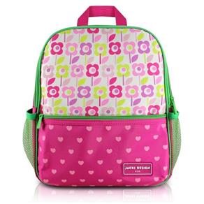 Mochila Escolar - Flor Pink Jacki Design