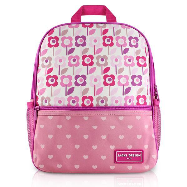 Mochila Escolar Flor Rosa Jacki Design