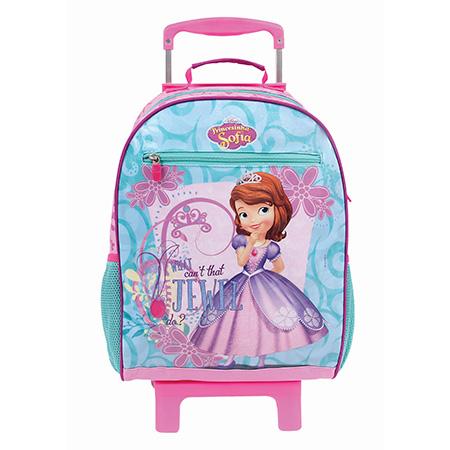 Mochila Escolar Grande com Rodas 11199/18 - Princesinha Sofia - DMW