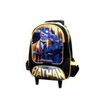 Mochila Escolar Infantil Batman com Rodinhas Tam G