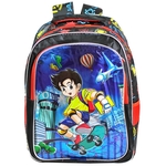 Mochila escolar infantil com personagens lúdicos