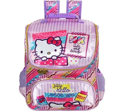 Mochila Escolar Infantil Hello Kitty Pink - 7882