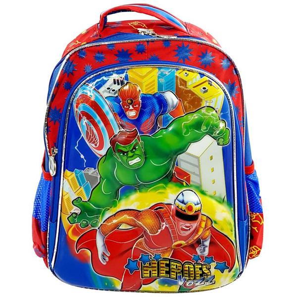 Mochila Escolar Infantil Heroes 8d 36x28x13cm Média - Vozz