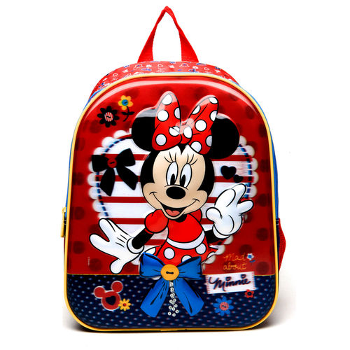 Mochila Escolar Infantil Média de Costas Minnie Mouse 3D Disney 18x - Sestini