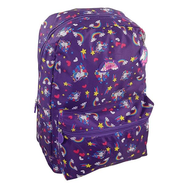 Mochila Escolar Juvenil Feminina Unicornio 42x28x13cm Grande - Vozz