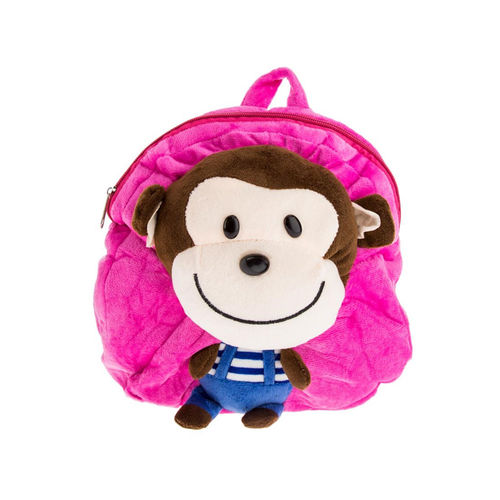 Mochila Infantil com Macaco de Pelúcia