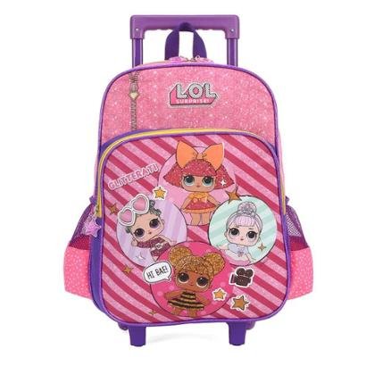 Mochila Infantil com Rodinhas Lol Feminino