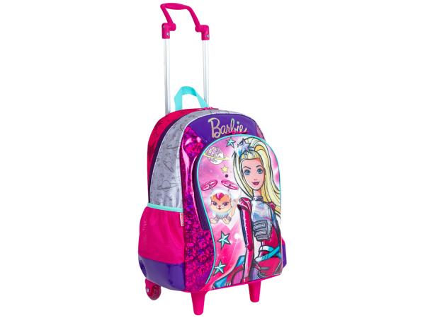 Mochila Infantil com Rodinhas Sestini Barbie - Aventura Nas Estrelas com Caixinha de Som