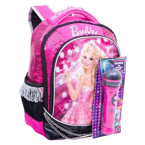 Mochila Média Barbie Rock N' Royals Rosa - Sestini