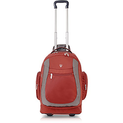 Mochila para Notebook Até 15,4" com Rodinhas e Compartimento para Roupas - Vermelho - Sumdex