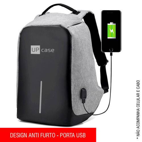 Mochila para Notebook Até 15' Anti Furto Guardian - Porta USB - Original UP Case