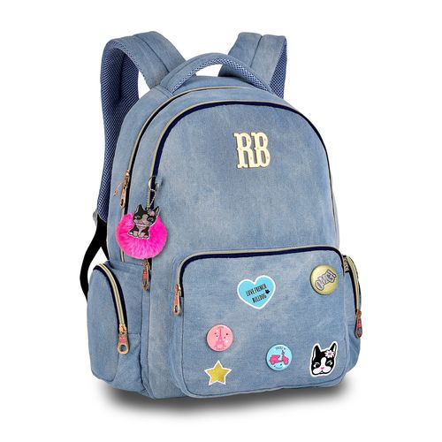 Mochila Rebeca Bonbon Jeans Bottons And Patches Cores RB9139