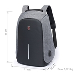 Mochila Swissport Antifurto Cinza