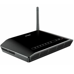 Modem ADSL2/2+ Roteador Wireless D-Link DSL-2730E ( 150Mbps / Antena Fixa / 4 Portas RJ 45 )