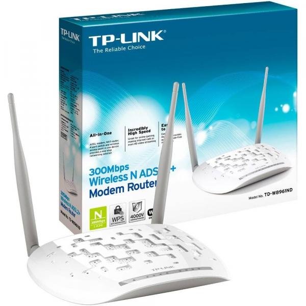 Modem Roteador Wireless ADSL TP-LINK TD-W8961N de 300MBPS - Tp Link