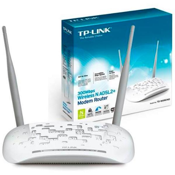 Modem Roteador Wireless N ADSL2+ de 300Mbps TD-W8961ND - TP-Link