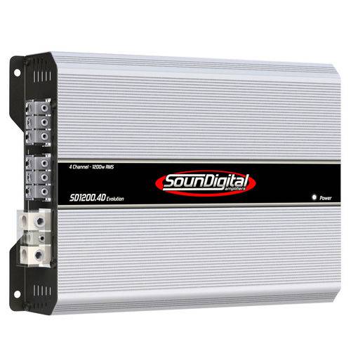 Módulo Amplificador de Som Automotivo Soundigital Sd1200.4d Evo 4 Ohms
