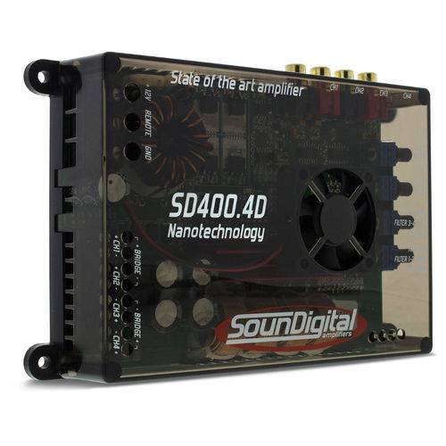Módulo Amplificador de Som Automotivo SOUNDIGITAL SD400.4D 4 OHMS