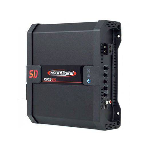 Tudo sobre 'Módulo Amplificador Digital SounDigital SD3000.1D EVO 2.1 Black 1 Canal 3000 Watts RMS 1 Ohm'