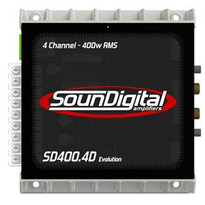 Módulo Amplificador Digital Soundigital SD400.4d Evolution - 4 Canais - 500 Watts Rms