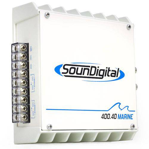 Módulo Amplificador Digital SounDigital SD400.4D Marine - 4 Canais - 524 Watts RMS