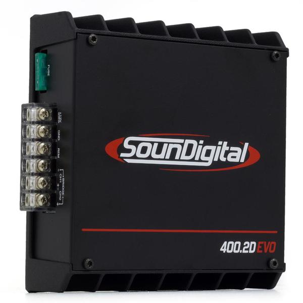 Módulo Amplificador Digital SounDigital SD400.2D EVO II Black - 522 Watts RMS - 2 Ohms