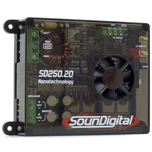 Módulo Amplificador Digital Soundigital Sd250.2d - 2 Canais - 300 Watts Rms