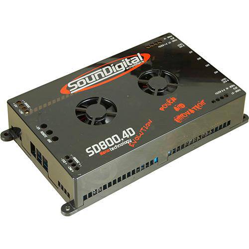 Módulo Amplificador Digital Soundigital Sd800.4d Canais Evolution - 1000 Watts Rms