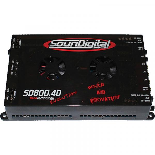 Módulo Amplificador Sd800.4D Evo 4X200w Rms 2Ohms Soundigital