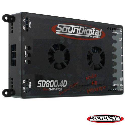 Módulo Amplificador Soundigital Sd 800.4 800w Rms 4 Canais de 200w Rms