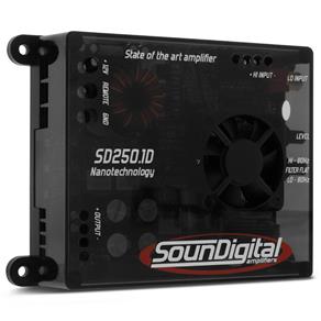 Módulo Amplificador SounDigital SD250.1D 250W RMS 1 Canal 2 Ohms