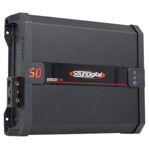 Módulo Amplificador SounDigital SD5000.1D EVO 2.1 Black 1 Canal 5000 Watts RMS 2Ohm