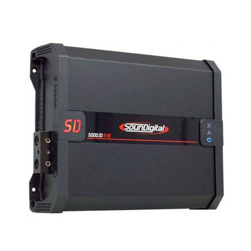 Módulo Amplificador SounDigital SD5000.1D EVO 2.1 Black 1 Canal 6530 Watts RMS 1 Ohm