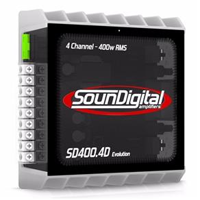 Modulo Potencia Soundigital Sd 400.4 Evo 400w Rms 4 Canais