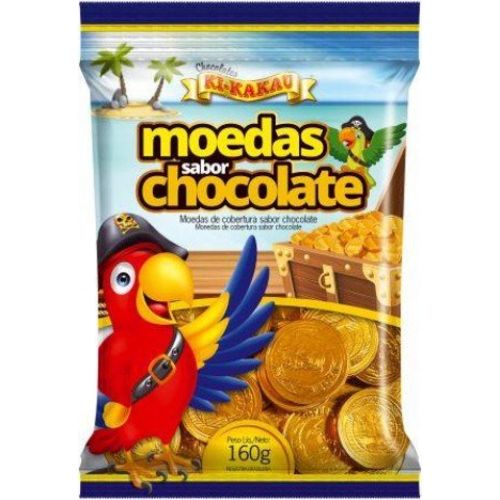 Tudo sobre 'Moedas Douradas de Chocolate - 3 Cm Cada - Embalagem com 160 Gramas - Aproximadamente 50 Unidades - Catelândia'