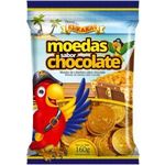 Moedas Douradas de Chocolate - 3 Cm Cada - Embalagem com 160 Gramas - Aproximadamente 50 Unidades - Catelândia