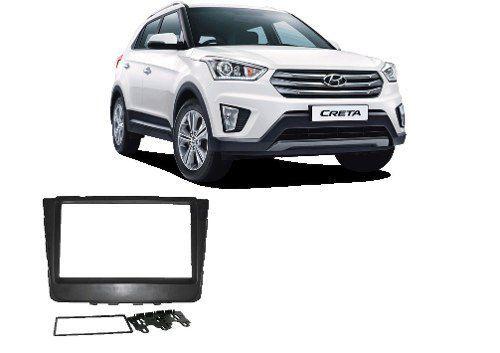 Moldura 2 Din Fiamon Hyundai Creta Black Piano