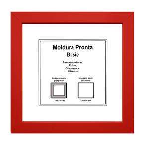 Moldura Pronta 20x20 Basic Casa Castro - Vermelho