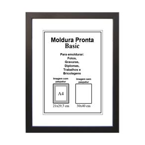 Moldura Pronta 30x40 Basic Casa Castro - Preto
