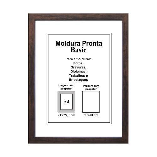 Moldura Pronta 30x40 Basic Tabaco Casa Castro