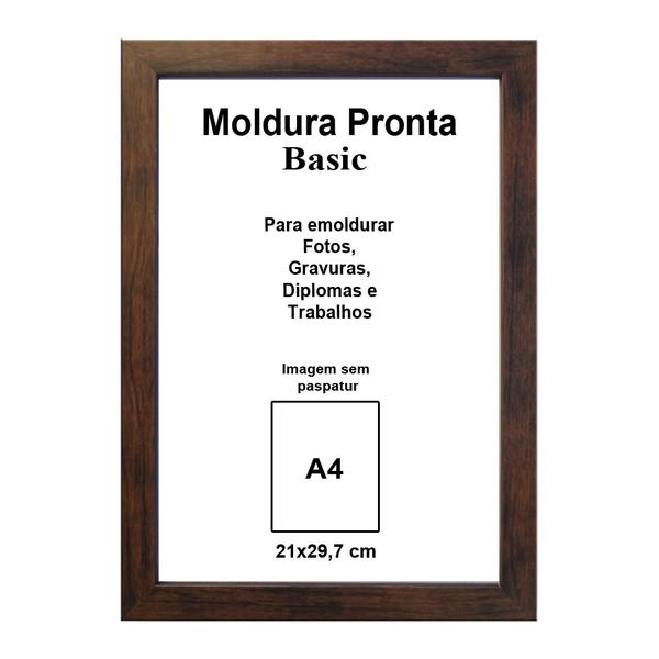 Moldura Pronta 21x29,7 Basic Tabaco Casa Castro