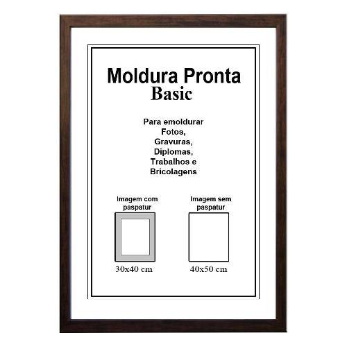 Moldura Pronta 40x50 Basic Tabaco Casa Castro