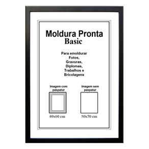 Moldura Pronta 50x70 Basic Casa Castro - Preto