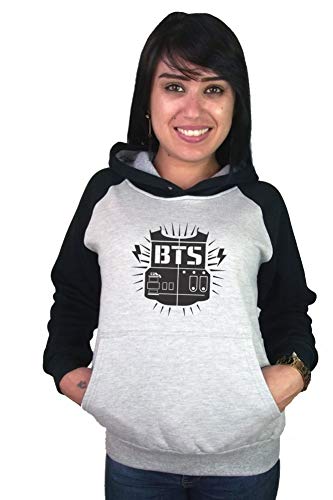 Moletom Canguru Feminino Raglan BTS Kpop Bangtan Boys ER_040