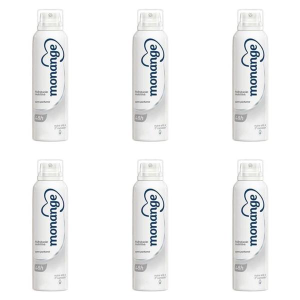 Monange Desodorante Aerosol Sem Perfume 90g (Kit C/06)