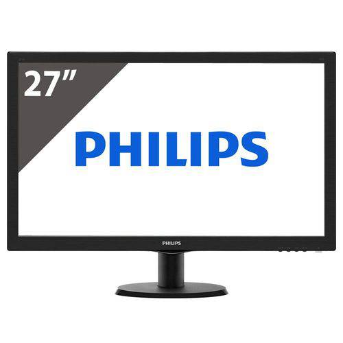 Monitor 27" Led Philips - Hdmi - Full Hd - Vesa - Dvi - Vga - 273v5lhab
