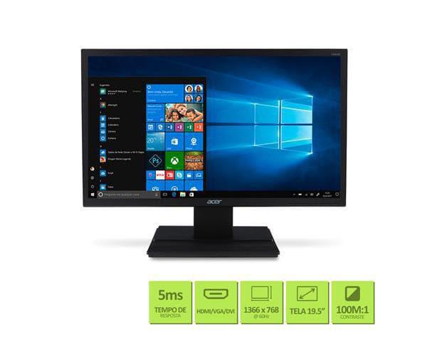 Monitor Acer 19,5" Led Hdmi Vga Vesa Inclinacao 25 - V206hql